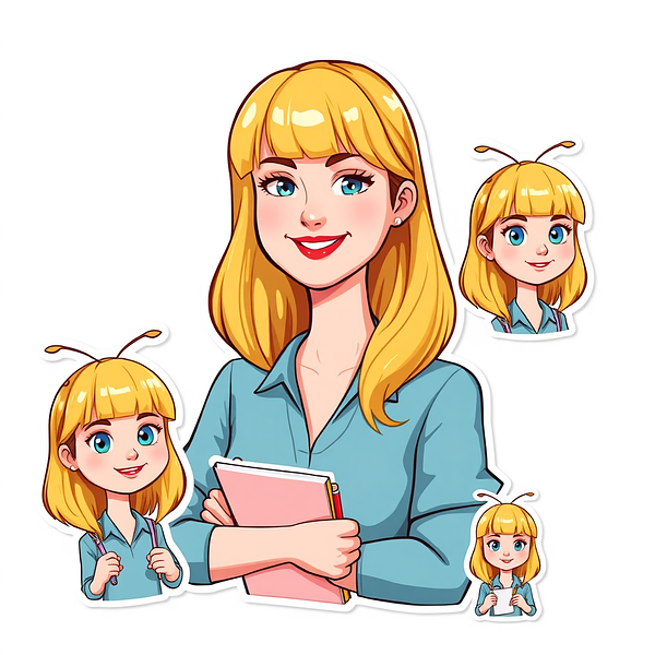 Square sticker preview