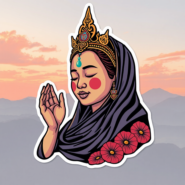 Square sticker preview